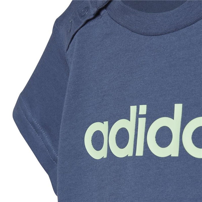 Ensemble de Sport pour Bébé Adidas I Lin Co Set Infantil Bleu Gris Multicouleur