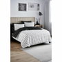 BigBuy Home Parure de couette Noir et blanc à Carreaux, 3 pièces