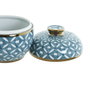 Home ESPRIT Potiche Bleu Doré Aluminium Porcelaine 15 x 15 x 15 cm