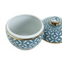 Home ESPRIT Potiche Bleu Doré Aluminium Porcelaine 15 x 15 x 15 cm