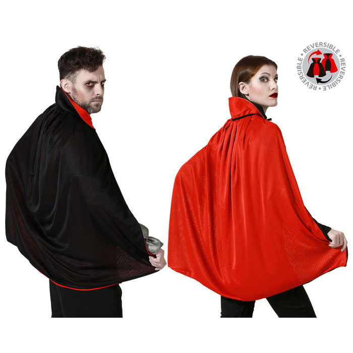 Cape de vampire réversible rouge/noir pour enfant 80 cm