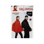 Cape de vampire réversible rouge/noir pour enfant 80 cm