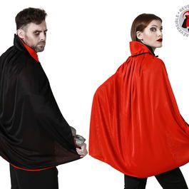 Déguisement Cape Vampire Reversible Rouge et Noir pour Enfant Taille 80 cm