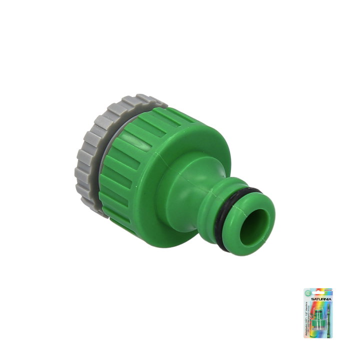 SATURNIA Raccord tuyau plastique 3/4 - 1/2'' femelle blister SATURNIA Raccord tuyau plastique 3/4 - 1/2'' femelle blister