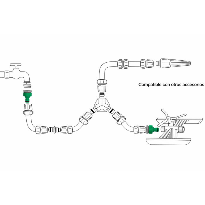 SATURNIA Raccord tuyau plastique 3/4 - 1/2'' femelle blister SATURNIA Raccord tuyau plastique 3/4 - 1/2'' femelle blister