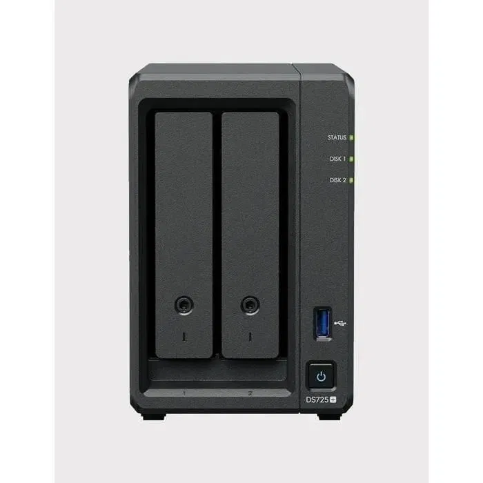 Synology DS225+ - Serveur NAS 2 baies avec 2 Go de RAM et port réseau 2.5 Gbit/s, solution de stockage et sauvegarde pour la maison