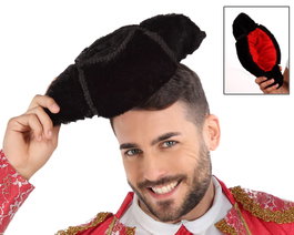 Montera Torero Adulte avec Ribetes Dorés et Intérieur Rembourré
