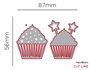 Misskuty Lot de 2 emporte-pièces fins ZAG Anniversaire pour cupcakes