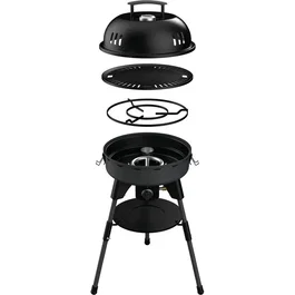Incasa Barbecue à gaz compact 4000 W brûleur inox plaque fonte aluminium allumage piézoélectrique