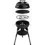 Incasa Barbecue à gaz compact 4000 W brûleur inox plaque fonte aluminium allumage piézoélectrique