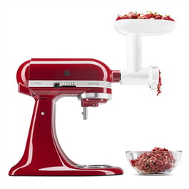 Kitchenaid 5KSMFGA Accessoire Picador de Viande pour Batteur sur Socle, avec Couteaux en Acier Inoxydable et Plaques de Broyage pour Préparations Fines et Grossières