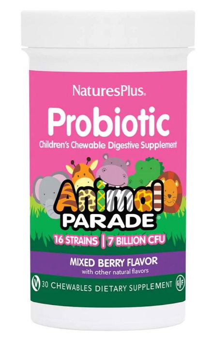 NATURES PLUS Animal Parade Probiotic 30 comprimés masticables NATURES PLUS Animal Parade Probiotic 30 comprimés masticables