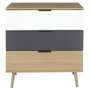 Home Deco Factory CÓMODA 3 CAJONES SVEN tricolore