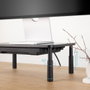 Tooq TQMR087 Support Élévateur pour Moniteur avec Tiroir Noir, Ajustable 100-140 mm, 20 kg