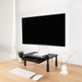 Tooq TQMR087 Support Élévateur pour Moniteur avec Tiroir Noir, Ajustable 100-140 mm, 20 kg