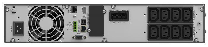 PowerWalker VFI ICT/ICR IoT, Onduleur Online 2000VA/2000W avec 8 Prises C13, USB, RS-232, Écran LCD et Facteur de Puissance 1.0