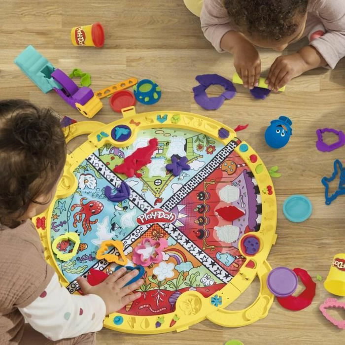 Play-Doh Coffret de Voyage avec 19 Accessoires et Tapis de Jeu Play-Doh Coffret de Voyage avec 19 Accessoires et Tapis de Jeu