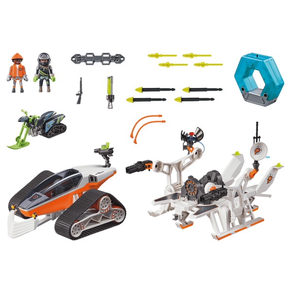 Playmobil Espias Spy Team Comando Nieve - Jeu de construction avec 3 figurines, lumière et son, 58 x 20 x 15 cm, dès 6 ans