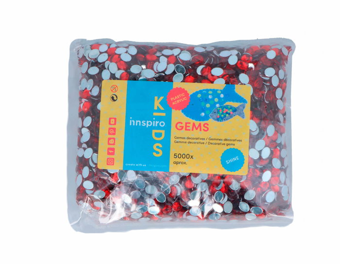 Innspiro Gemas acryliques ovales rouges 6x8mm 5000u. approx. Innspiro Gemas acryliques ovales rouges 6x8mm 5000u. approx.