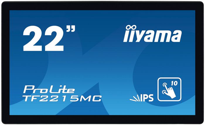 iiyama TF2215MC-B2 - Écran tactile PCAP IP65 21.5" Full HD (1920x1080) IPS - Montage open frame avec verre tactile anti-traces - Entrées VGA, HDMI, DisplayPort