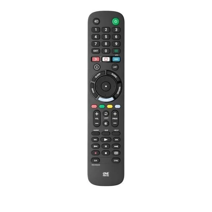 ONE FOR ALL URC4912 - Télécommande de remplacement pour TV Sony avec touches Netflix et pilotage barre de son, compatible 100%, fonction d'apprentissage