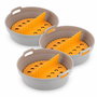 Lot de paniers pliables en silicone avec poignées et séparateurs pour friteuse à air InnovaGoods (3 unités)