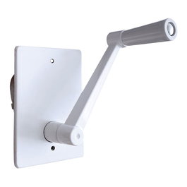 Micel Pr27 Torno de persienne encastré avec manivelle 40 kg blanc acier
