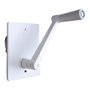 Micel Pr27 Torno de persienne encastré avec manivelle 40 kg blanc acier