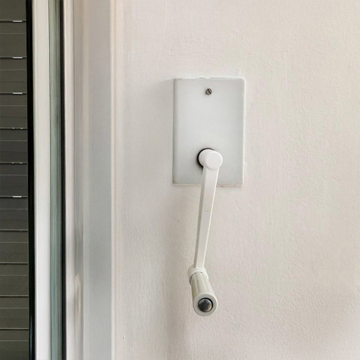 Micel Pr27 Torno de persienne encastré avec manivelle 40 kg blanc acier