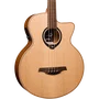 LAG Basso Acustico HyVibe H2 10 A/E Jumbo Cutaway HV10BCE Noir