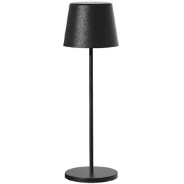Lumisky KELLY BLACK - Lampe de table sans fil LED, aluminium noir, intensité variable blanc chaud, rechargeable, 38 cm, IP54