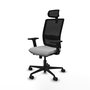 Piqueras Y Crespo Haches Chaise de Bureau Sincro/Traslack Gris clair et Noir