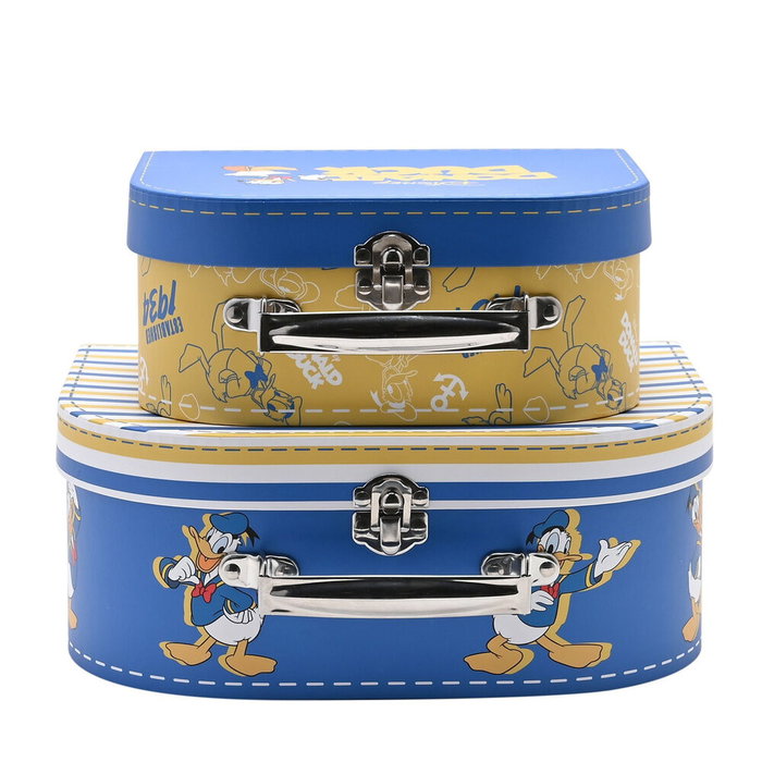 WIDDOP & CO Set de 2 boîtes de rangement Donald Disney pour jouets ou vêtements