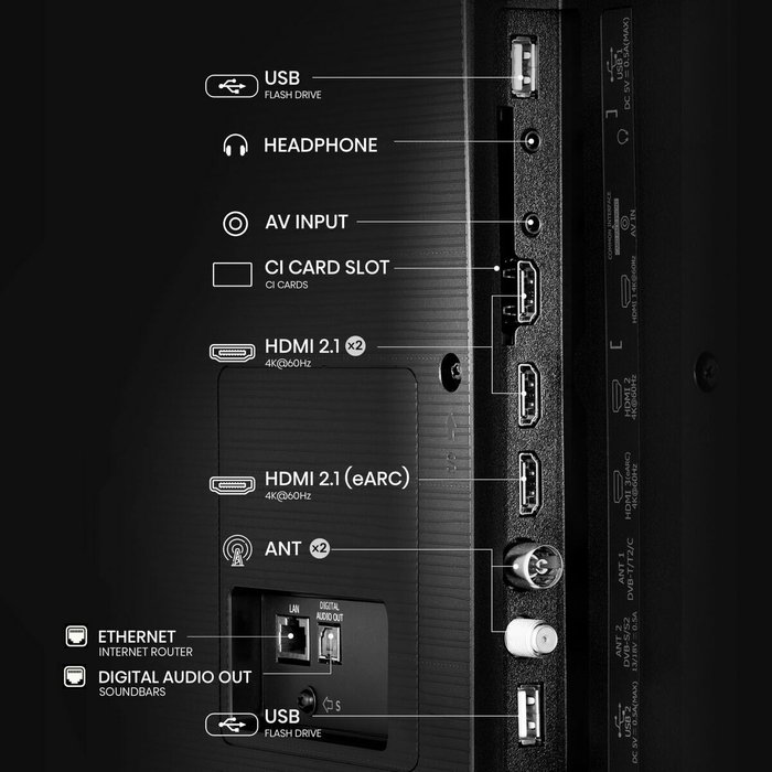 TV intelligente Hisense 85A6Q 85" 4K Ultra HD LED HDR D-LED