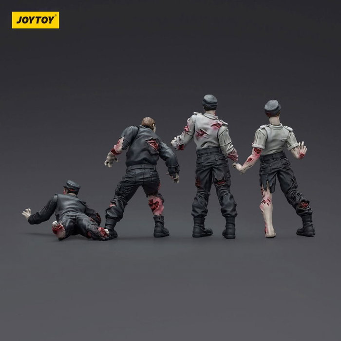 Zombie pack 4 figurines Dark Source Security Guards 8 cm
