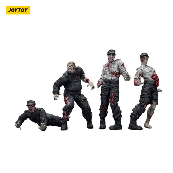 Zombie pack 4 figurines Dark Source Security Guards 8 cm