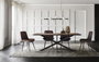 Table de Salle à Manger en Bois de Teca Recyclé 180 cm avec Dessus Rectangulaire, Patas en Fer Noir et Design Contemporain