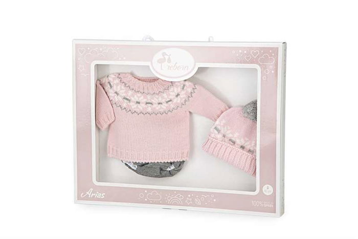 Muñecas Arias - Vêtement pour poupée reborn 40 cm - Lot de 4 modèles avec manches - Modèles assortis Muñecas Arias - Vêtement pour poupée reborn 40 cm - Lot de 4 modèles avec manches - Modèles assortis