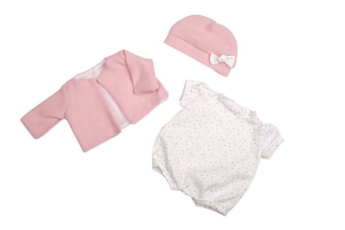 Muñecas Arias - Vêtement pour poupée reborn 40 cm - Lot de 4 modèles avec manches - Modèles assortis Muñecas Arias - Vêtement pour poupée reborn 40 cm - Lot de 4 modèles avec manches - Modèles assortis