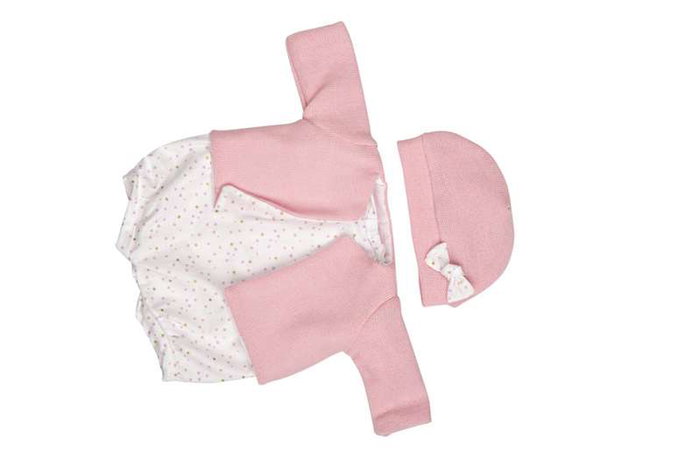 Muñecas Arias - Vêtement pour poupée reborn 40 cm - Lot de 4 modèles avec manches - Modèles assortis Muñecas Arias - Vêtement pour poupée reborn 40 cm - Lot de 4 modèles avec manches - Modèles assortis