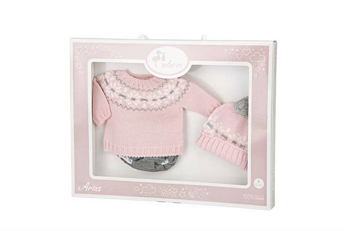 Muñecas Arias - Vêtement pour poupée reborn 40 cm - Lot de 4 modèles avec manches - Modèles assortis Muñecas Arias - Vêtement pour poupée reborn 40 cm - Lot de 4 modèles avec manches - Modèles assortis