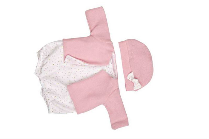 Muñecas Arias - Vêtement pour poupée reborn 40 cm - Lot de 4 modèles avec manches - Modèles assortis Muñecas Arias - Vêtement pour poupée reborn 40 cm - Lot de 4 modèles avec manches - Modèles assortis