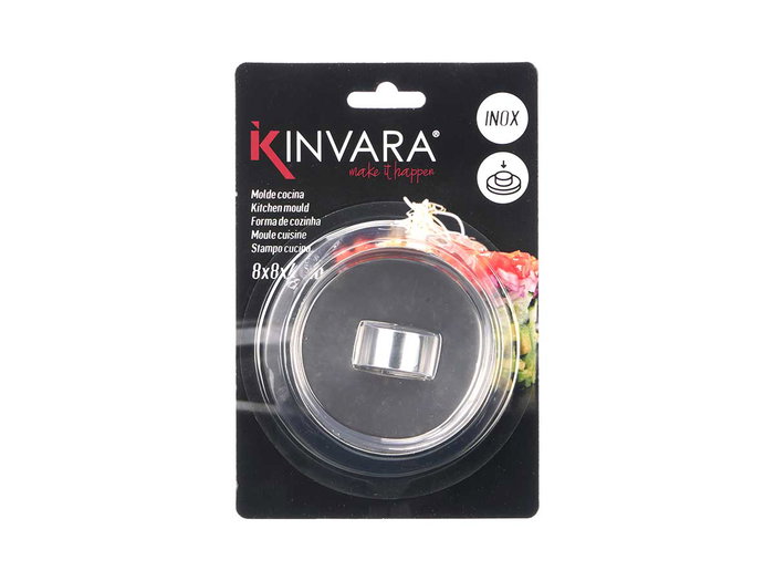Kinvara Moule à Gâteau Rond 8 x 4 x 8 cm Acier Inoxydable Noir (Set de 24)