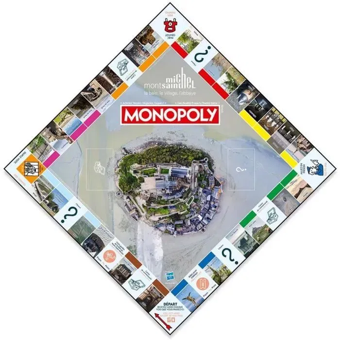 Winning Moves Monopoly Mont Saint-Michel - Jeu de société Édition Unique Patrimoine UNESCO - Pour Adultes et Enfants à Partir de 8 Ans