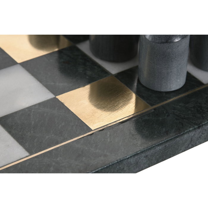 Jeu d'Échecs Home ESPRIT Laiton Marbre Jeu d'Échecs Home ESPRIT Laiton Marbre