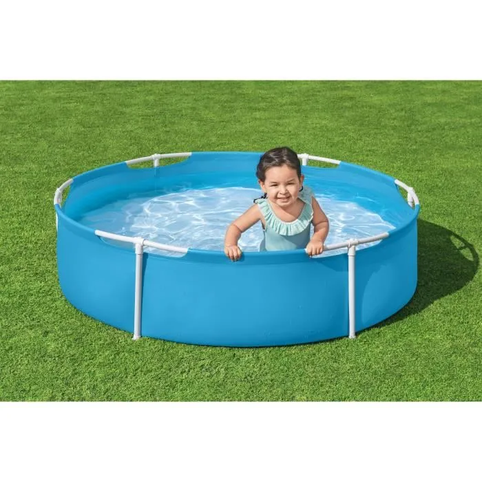 Bestway Piscine pour Enfants My First FramePool Ronde 152 x 38 cm - Piscinette Hors-Sol Facile à Installer