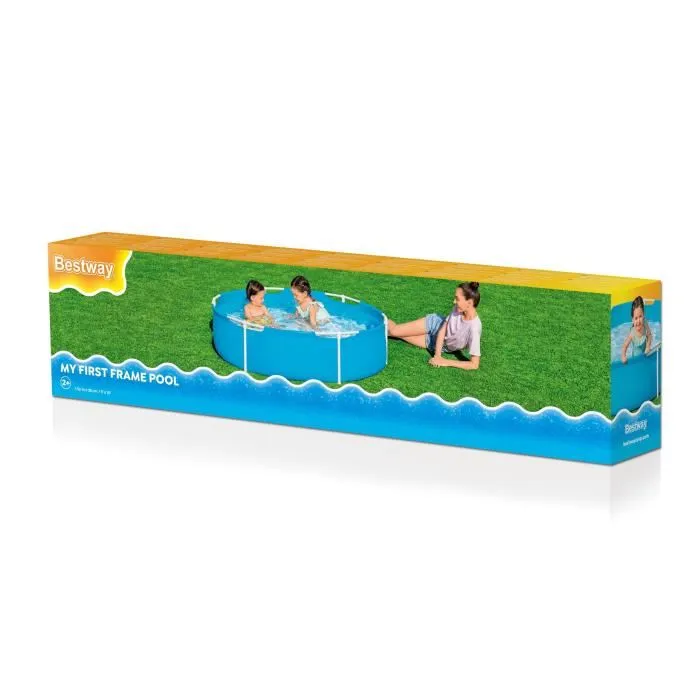 Bestway Piscine pour Enfants My First FramePool Ronde 152 x 38 cm - Piscinette Hors-Sol Facile à Installer