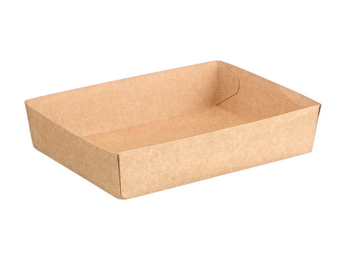 Kinvara Lot de 10 barquettes service kraft 21 x 9.5 x 15.6 cm marron papier (Set de 24)