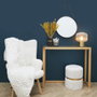 Home Deco Factory Miroir Rond avec Poignée Noire 50 cm