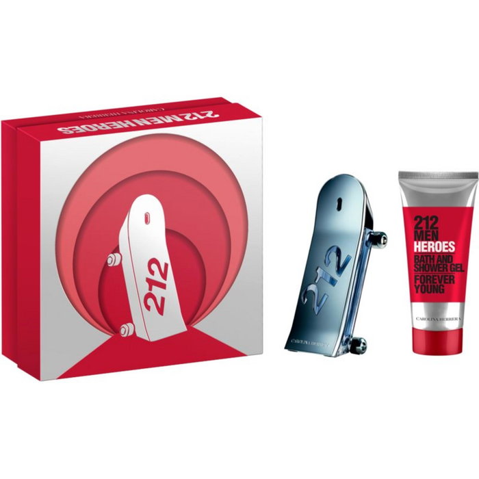 Carolina Herrera - Coffret Parfum Homme 212 Heroes : Eau de Toilette 90 ml + Gel Douche 100 ml - Pour Tous Types de Peau Carolina Herrera - Coffret Parfum Homme 212 Heroes : Eau de Toilette 90 ml + Gel Douche 100 ml - Pour Tous Types de Peau